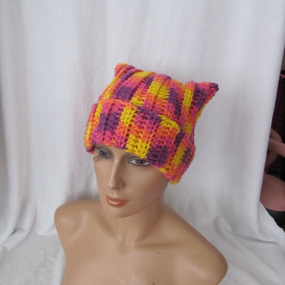Multicolor Cat Ear Beanie - Picture 8 of 9